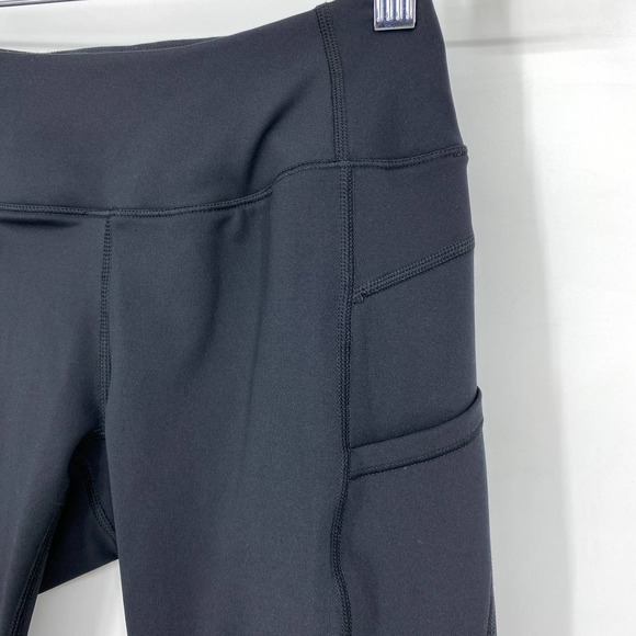 Handful Black Crop Capri Leggings Pockets - Picture 2 of 6